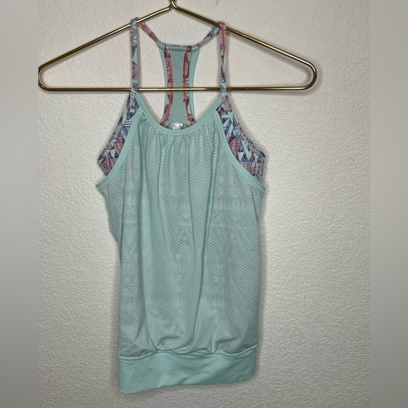 Ivivva too tank racerback sz 10 double layer built in bra blue - Picture 1 of 4